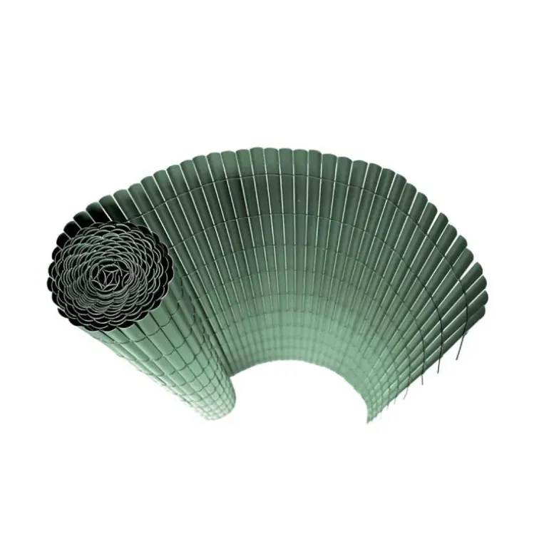 Canisse PVC occultant simple face 1,5x5m vert - Kit de fixation inclus
