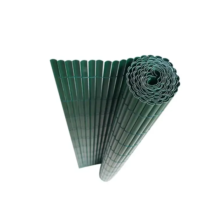 Canisse PVC occultant simple face 1,5x5m vert - Kit de fixation inclus