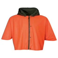 Capeline réversible polyester enduit PU kaki orange taille unique