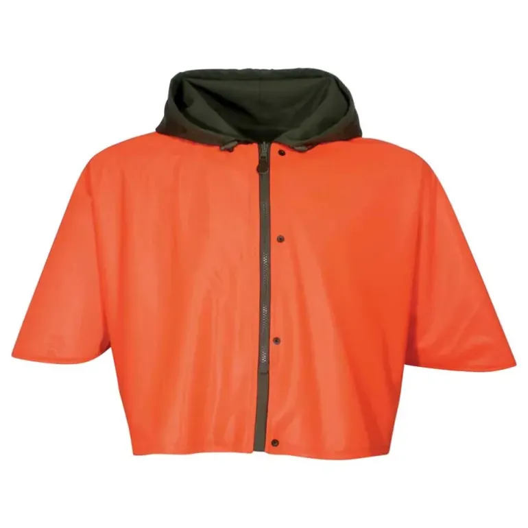 Capeline réversible polyester enduit PU kaki orange taille unique