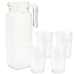 Carafe en verres 1100 ml 4 verres 200 ml