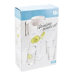 Carafe en verres 1100 ml 4 verres 200 ml