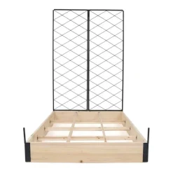 Carré potager en bois de sapin avec treillis - 115x80x128cm