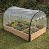 Carré potager en bois de sapin avec housse PVC 115x80x54cm - Montage facile