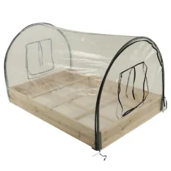 Carré potager en bois de sapin avec housse PVC 115x80x54cm - Montage facile