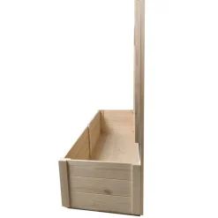Carré potager rectangulaire en bois de sapin avec treillis 104 cm - 98x34x104 cm