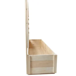 Carré potager rectangulaire en bois de sapin avec treillis 104 cm - 98x34x104 cm