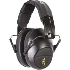 Casque Protection Compact Noir Pliable Tir Sportif Chasse