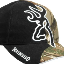 Casquette Big Buckmark coton noir camo forest taille unique