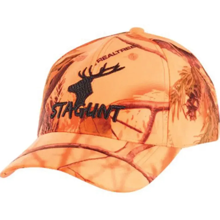 Casquette brodée polyester camo orange blaze taille unique