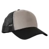 Casquette Capitole coton polyester respirant réglable gris noir