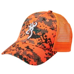 Casquette chasse digi blaze coton polyester orange noir