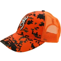 Casquette chasse digi blaze coton polyester orange noir