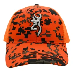 Casquette chasse digi blaze coton polyester orange noir