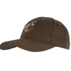 Casquette confort brodé sanglier tissu respirant marron