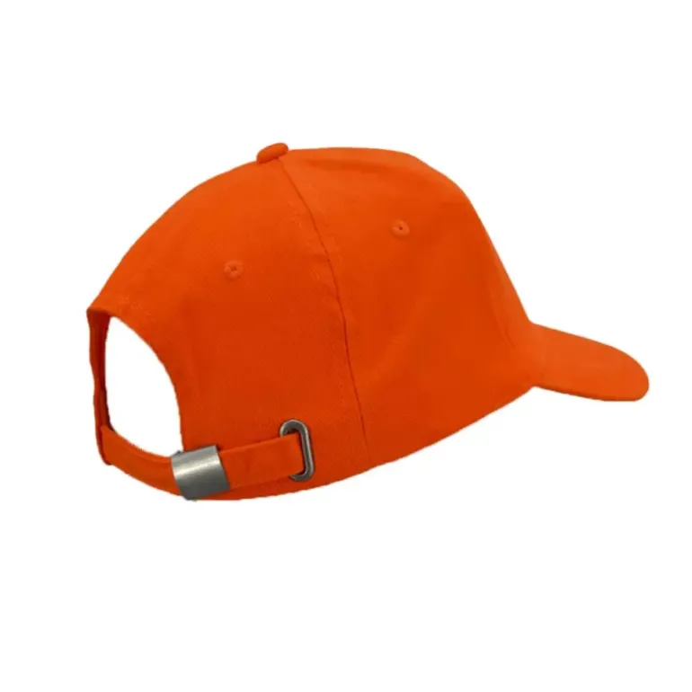 Casquette réglable visière pré corubée sanglier coton orange