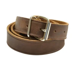 Ceinture cuir 120 cm marron simple ardillon hauteur 2,7 cm