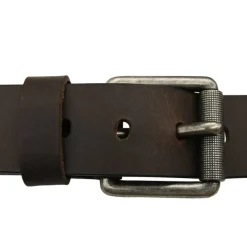 Ceinturon cuir Buffle Boucle Rouleau Marron 120 cm