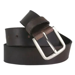 Ceinturon cuir pleine fleur marron 130 cm