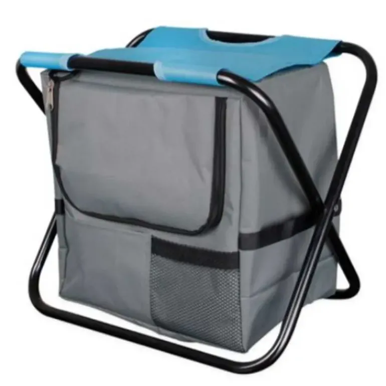 Chaise pliante sac isotherme fermeture zippée 21L assise 29x29cm