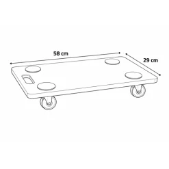 Chariot de transport 58x29cm