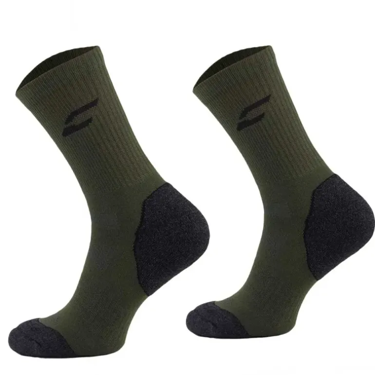 Chaussettes bambou kaki respirantes 40% fibres naturelles mixte