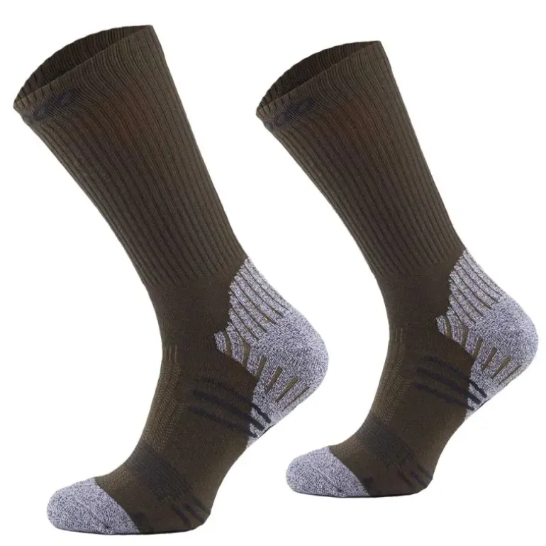 Chaussettes kaki/gris 69% polyester 21% polypropylène