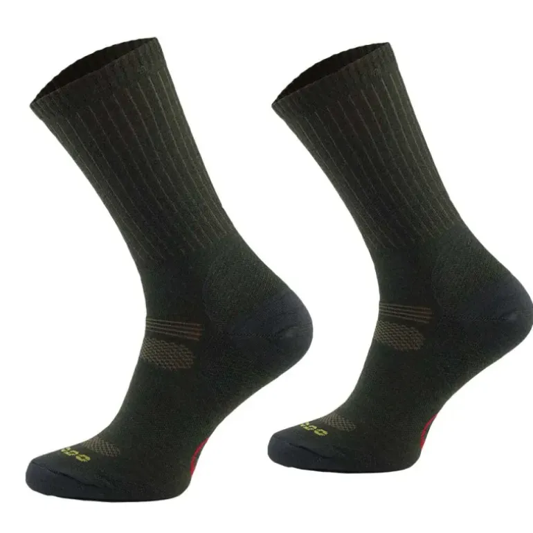 Chaussettes mérino anti-tiques kaki 65% laine SILTAX AG+