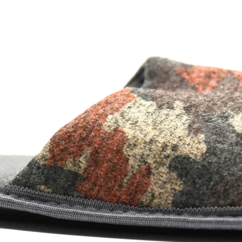 Chaussons camo homme textime doux brun vert orange 41/42 à 45/46