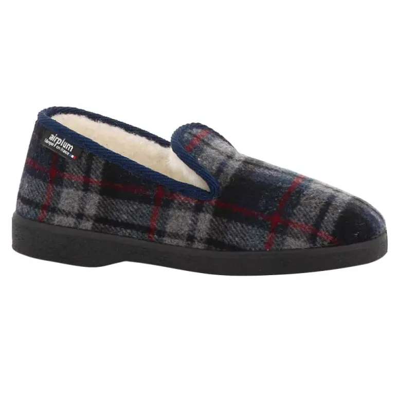 Chaussons mixtes fourrés Polaine marine - Airplum