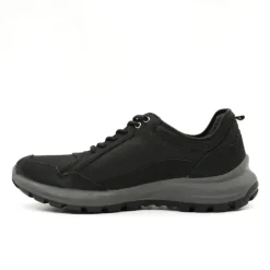 Chaussures basses Dick noires cuir souple imperméable