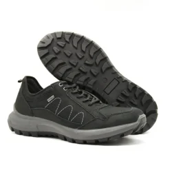 Chaussures basses Dick noires cuir souple imperméable