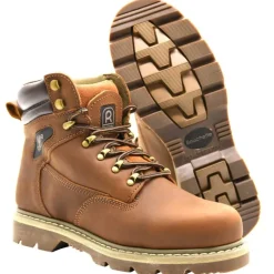 Chaussures de marche montantes Detroit cuir Marron 40 à 47