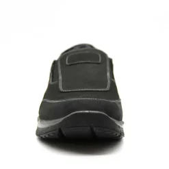 Chaussures sans lacets Drill noir cuir souple imperméable