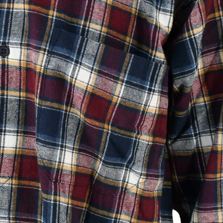 Chemise à carreaux Tanouk flanelle coton rouge bleu S à 4XL