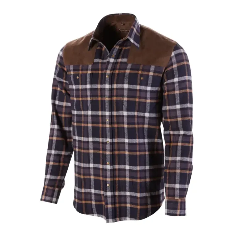 Chemise Browning Francis Bleu Coton Chasse Classique