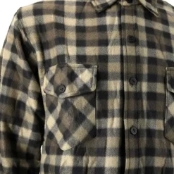 Chemise chasse chaude à carreaux 2 poches polyester kaki M à 3XL