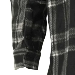 Chemise chaude homme à carreaux polyester grise M à 3XL
