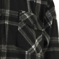 Chemise chaude homme à carreaux polyester grise M à 3XL
