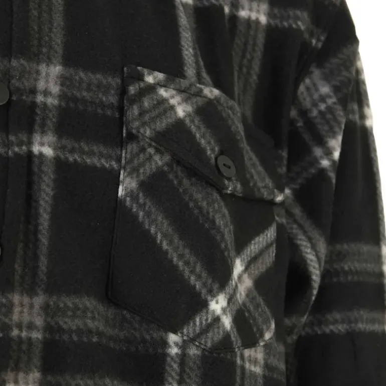 Chemise chaude homme à carreaux polyester grise M à 3XL