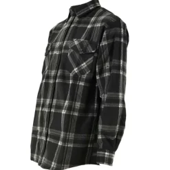 Chemise chaude homme à carreaux polyester grise M à 3XL