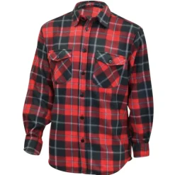 Chemise chaude homme à carreaux rouge