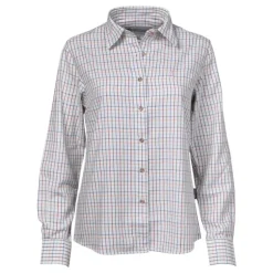 Chemise femme élégante carreaux coton ocre XS à 2XL