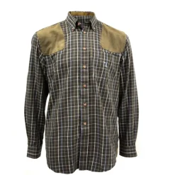 Chemise Percussion Sologne 100% coton marron taille S à 3XL
