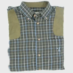 Chemise Percussion Sologne 100% coton marron taille S à 3XL