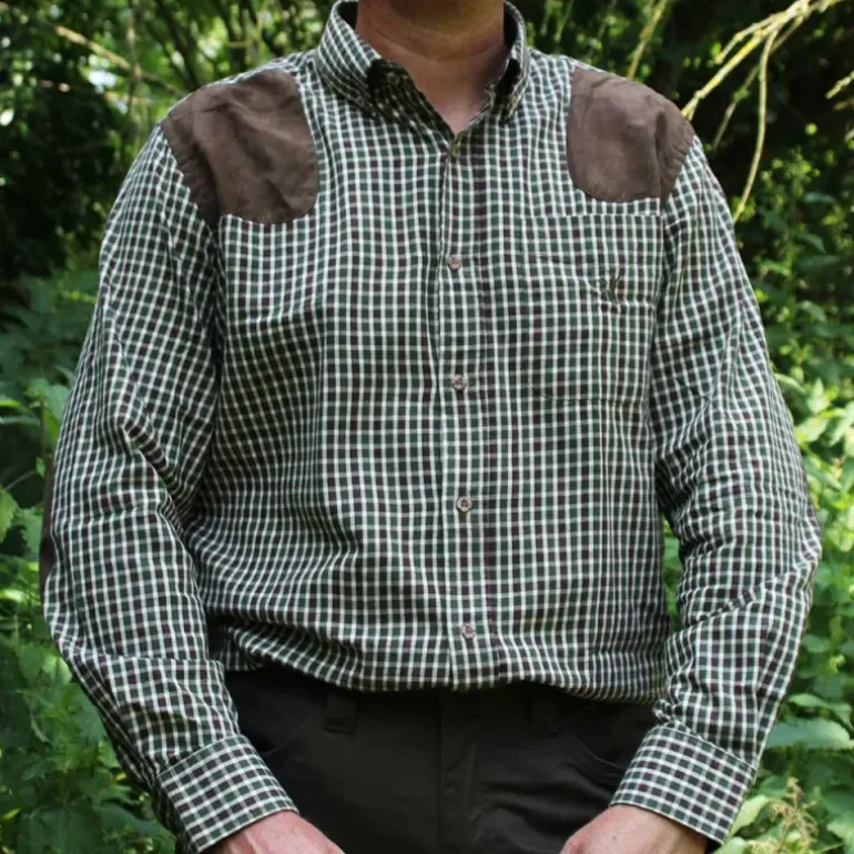 Chemise Percussion® Sologne vert marron
