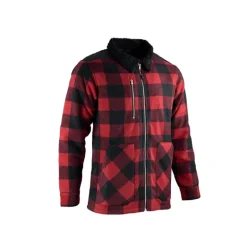 Chemise polaire matelassée homme rouge LMA® - Manches longues - 390 g/m²