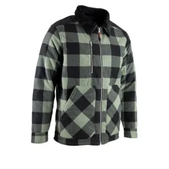 Chemise polaire matelassée homme verte LMA® - Manches longues - 390 g/m²