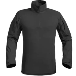 Chemise Ubas Fighter col montant zip coton polyester noir M à 3XL