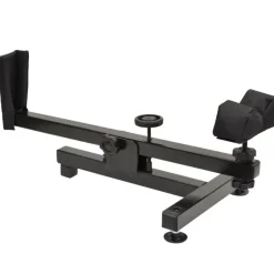 Chevalet de tir anti dérapant réglage nettoyage métal noir 60x30cm